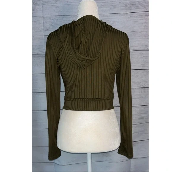 Shein SXY Rib-Knit-O-Ring Zipper Drawstring Hoodie & Leggings - Picture 7 of 10